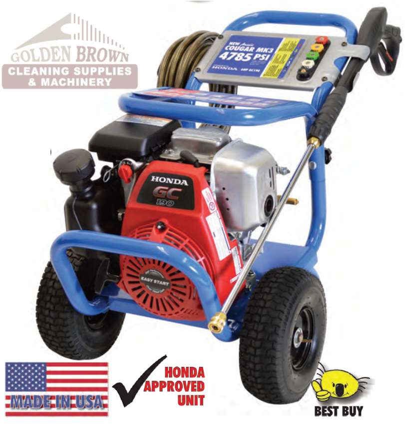 Aussie Pumps COUGAR MK3 3000PSI 6HP HONDA Pressure Washer MADE IN USA