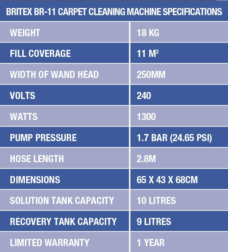 Britex BR11 Carpet Cleaner 1200 W Carpet Upholstery Cleaner BR11