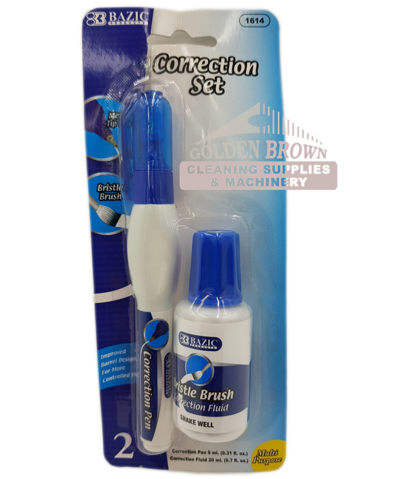 Metal Tip Correction Pen & Correction Fluid 2 Pk 37937