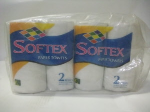 p2 htk softex kitchen hand towel roll twin pk 70 sheets 2pkx6, 12 ctn