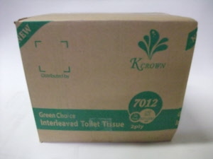 p2 til kcrown creen interleaved toilet tissue paper 2 ply 250 sheet x 36 pk, ctn