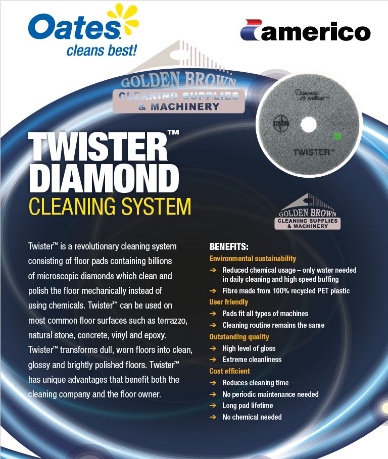 400mm Twister Green Diamond Pads 3000 Grit FP59040